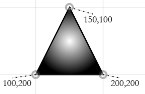 triangle with radial gradient